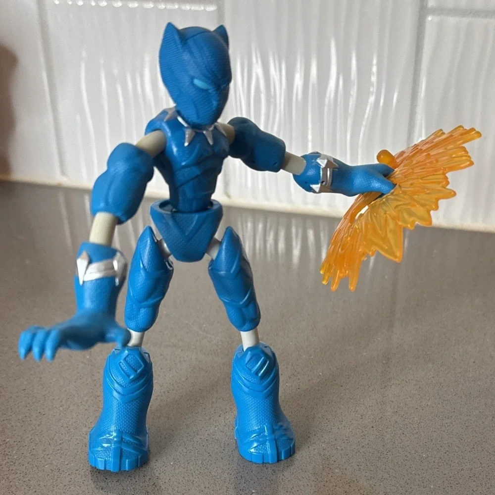 Lot 3 Hasbro Bend Flex Marvel Avengers Iron Man Black Panther Ice Action Figure
